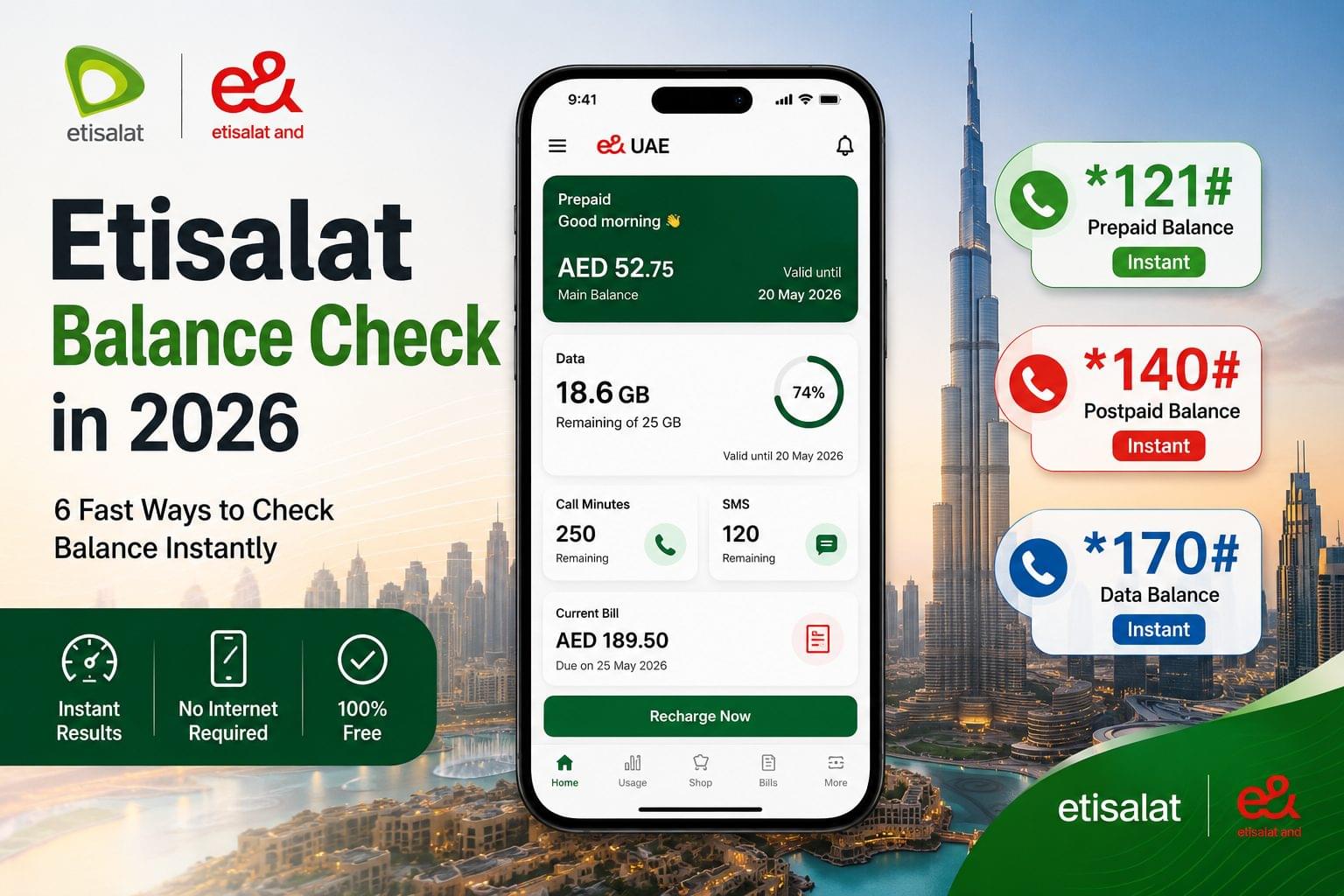 Etisalat Balance Check: 6 Fast Ways to Check in 2026 1 Etisalat Balance Check