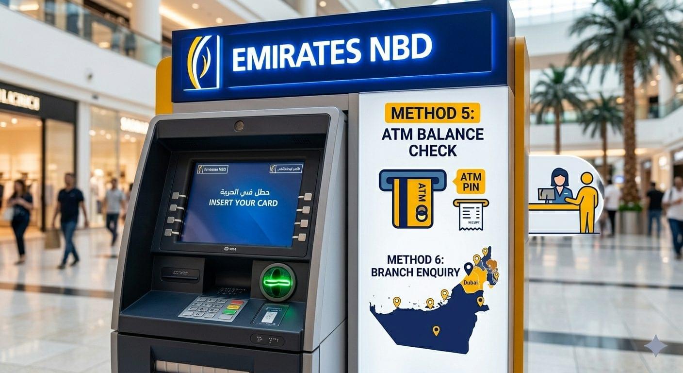 Emirates NBD Balance Check NBAD Enquiry Guide 2026 4 Emirates NBD ATM Balance Check